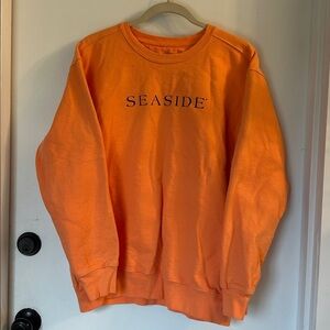 Seaside Sweatshirt Orange whatever boat you float size medium